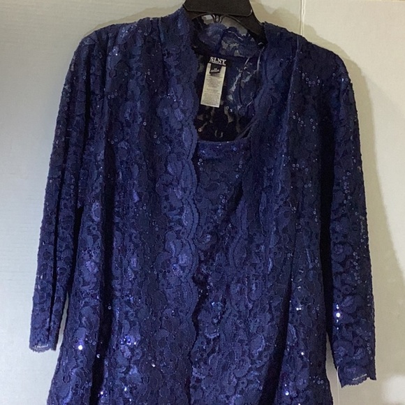 SLNY Lace Dress & Jacket Two-Piece Set - Picture 6 of 13
